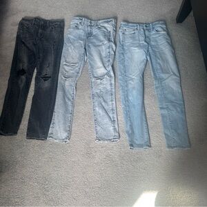 American Eagle Outfitters Men's Skinny Jeans - Black, Gray, Light Blue